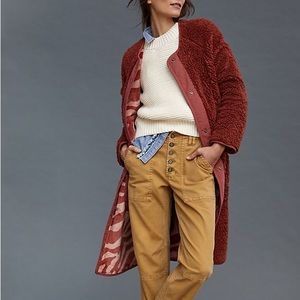 Anthropologie Margot Reversible Sherpa Coat Size XL